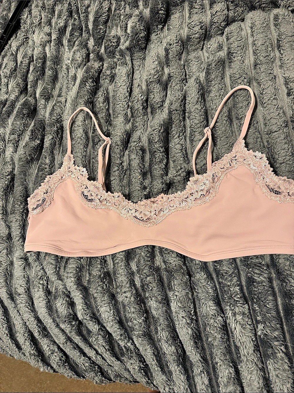 Skims Lace Bralette in lavender Size XL